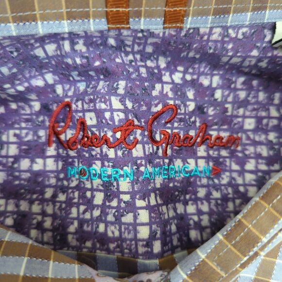 Robert Graham Modern American Shirt XL Flip Cuff Plaid Button Down Long Sleeve - Picture 2 of 11